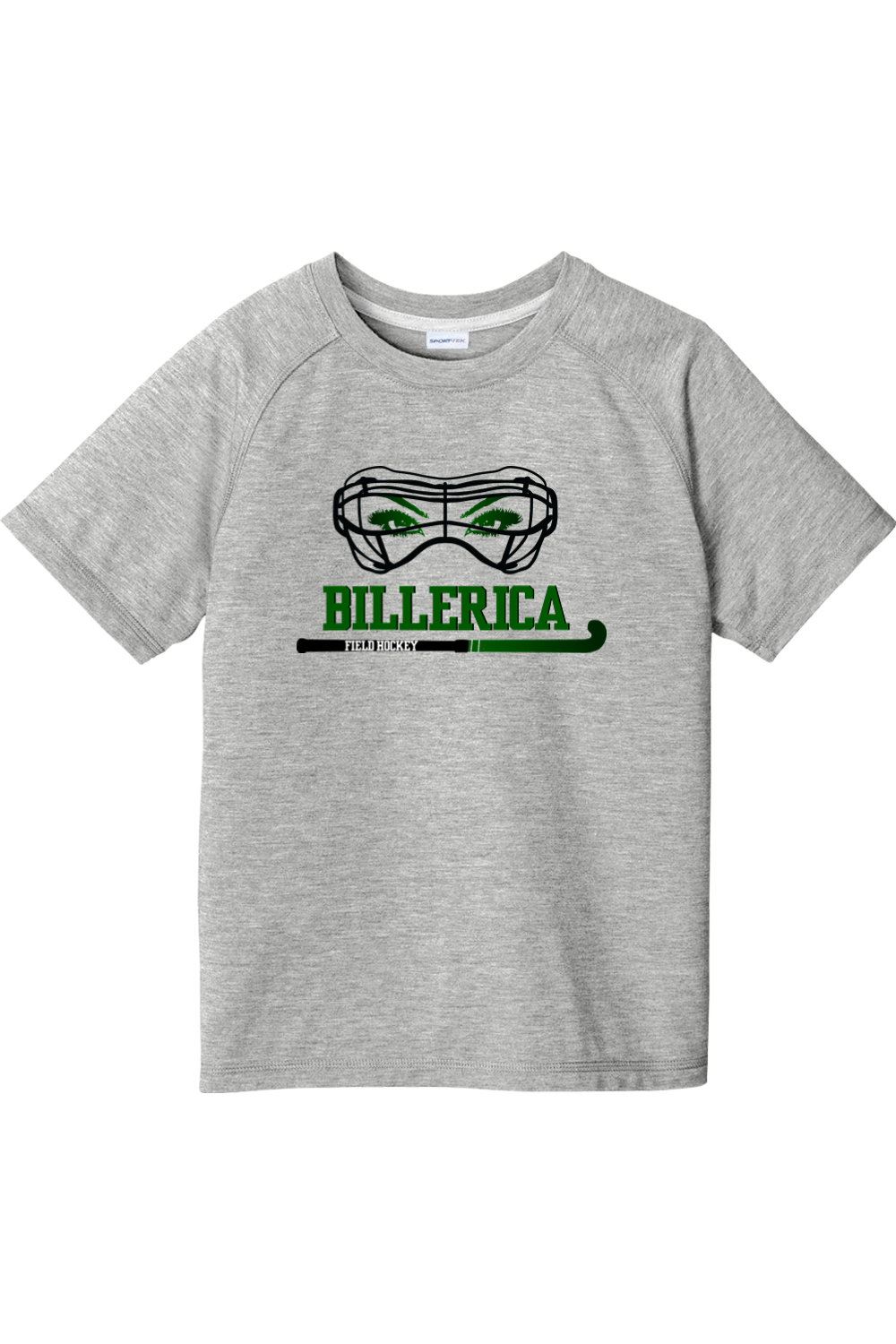 Billerica Field Hockey Youth PosiCharge Tri-Blend Wicking Raglan Tee