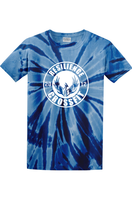 Resilience Crossfit Blue Tie-Dye T-Shirt - Unisex