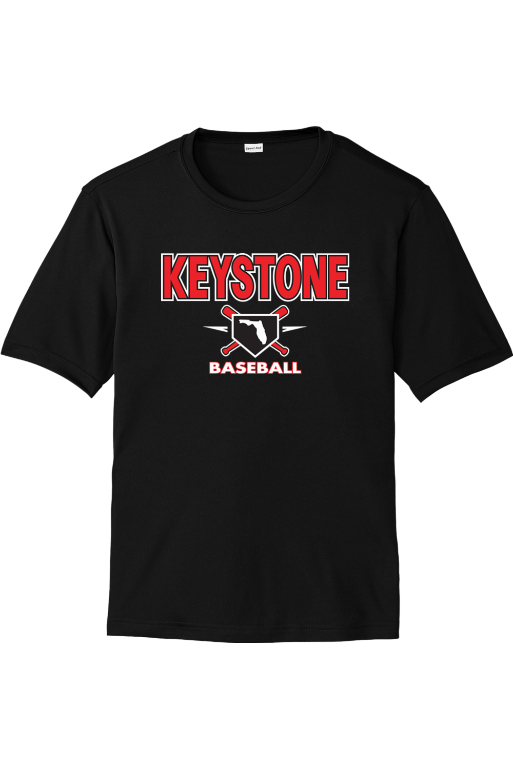 Keystone Baseball Unisex Competitor Tee - Black 100% polyester