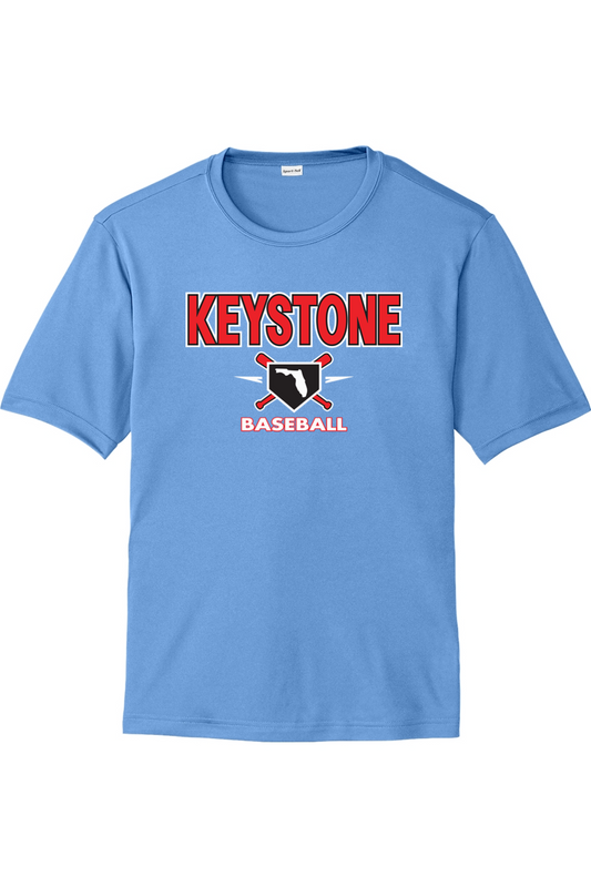 Keystone Baseball Unisex Competitor Tee - Team Colors 100% polyester