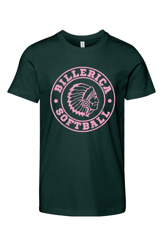 Billerica Softball Youth Jersey Tee - Pink