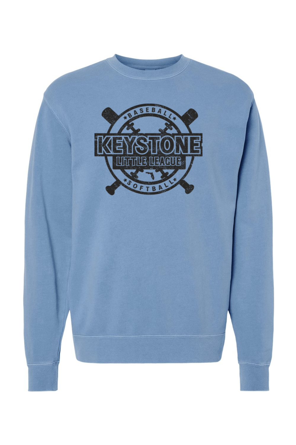 Keystone Little League Unisex Midweight Pigment-Dyed Crewneck Sweatshirt