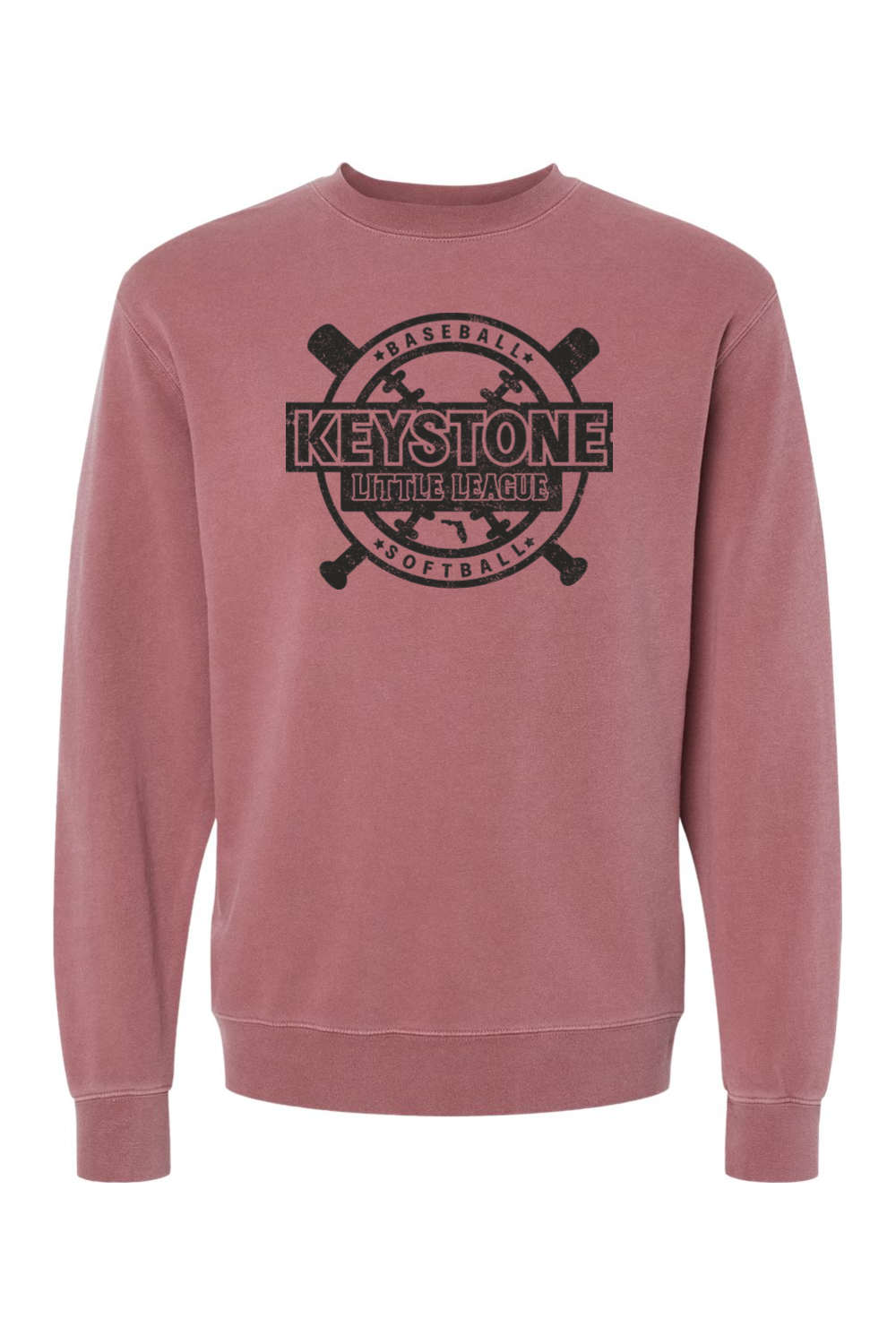 Keystone Little League Unisex Midweight Pigment-Dyed Crewneck Sweatshirt