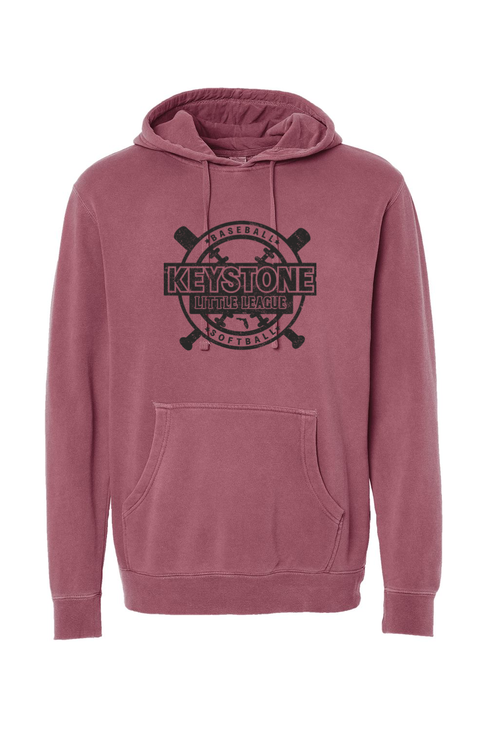 Keystone Little League Unisex Midweight Pigment-Dyed Hooded Sweatshirt