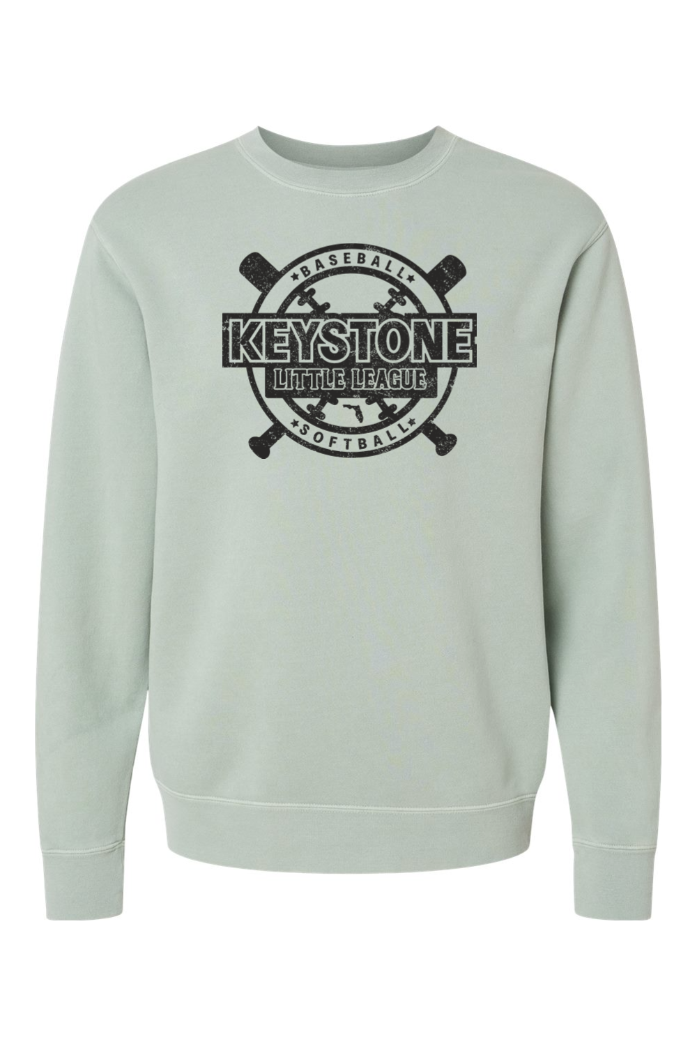 Keystone Little League Unisex Midweight Pigment-Dyed Crewneck Sweatshirt